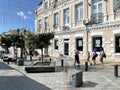 Vladivostok, Russia, September, 01, 2023. Historical building at Admiral Fokin Street, house 7