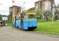 VLADIVOSTOK, RUSSIA - SEPTEMBER 3, 2015: Tram series 71-608K at