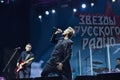 VLADIVOSTOK, SEPTEMBER 4: Dima Bilan, popular russian singer and the Eurovision Song Contest 2008 winner, performs at the Eastern Royalty Free Stock Photo