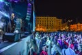 VLADIVOSTOK, SEPTEMBER 4: Dima Bilan, popular russian singer and the Eurovision Song Contest 2008 winner, performs at the Eastern Royalty Free Stock Photo