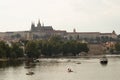 Vlatva river landscapes in Prague Royalty Free Stock Photo