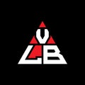 VLB triangle letter logo design with triangle shape. VLB triangle logo design monogram. VLB triangle vector logo template with red