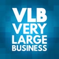 VLB - Very Large Business acronym, business concept background