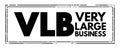 VLB - Very Large Business acronym, business concept background