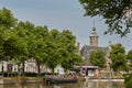 View of river and church in Vlissingen Zeeland Netherlands