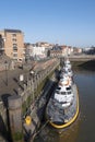 pilot boats in vlissingen harbor on sunny day in spring Royalty Free Stock Photo