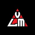 VLM triangle letter logo design with triangle shape. VLM triangle logo design monogram. VLM triangle vector logo template with red Royalty Free Stock Photo