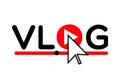 Vlog icon logo . Video blog concept