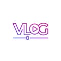 Vlog line logo on white