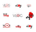 Vlog or video illustration Royalty Free Stock Photo
