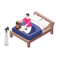 Vlogger Isometric Illustration