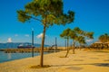 VLORA-VLORE, ALBANIA: Beautiful new promenade on a sunny day.
