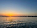 Vlore\'s Adriatic Blaze: Sunsets that Stir the Soul Royalty Free Stock Photo