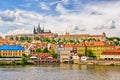 Vltava and Hradcany district in Prague, Czech Republic Royalty Free Stock Photo
