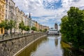 Vltava River canal in Prague, Bohemia, Czech Republic