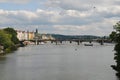 Vltava River And Jirasek Bridge  Prague  Czech Republic