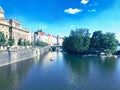 The Vltava River Seen from the Charles Bridge, Prague - Czech Republic