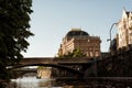 Vltava riverside and and National Theatre. Prague, Czech Republic