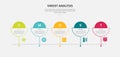 vmost analysis infographic outline style with 5 point template with creative circle slice with timeline style for slide