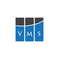 VMS letter logo design on WHITE background. VMS creative initials letter logo concept. VMS letter design Royalty Free Stock Photo