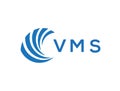 VMS letter logo design on white background. VMS creative circle letter logo Royalty Free Stock Photo