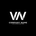 VN letter logo designs, clean and clever logo template Royalty Free Stock Photo