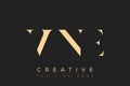 VNE abstract letter logo design Royalty Free Stock Photo