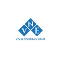 VNE letter logo design on WHITE background. VNE creative initials letter logo concept. Royalty Free Stock Photo