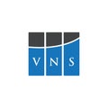 VNS letter logo design on WHITE background. VNS creative initials letter logo concept. VNS letter design Royalty Free Stock Photo