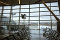 Vnukovo Airport from the inside, waiting room Royalty Free Stock Photo