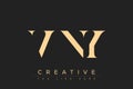 VNY abstract letter logo design Royalty Free Stock Photo