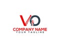VO letter architecture and home construction company vector unique logo design