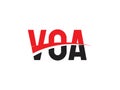 VOA Letter Initial Logo Design Vector Illustration Royalty Free Stock Photo