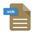 Vob file flat vector icon