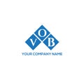 VOB letter logo design on WHITE background. VOB creative initials letter logo concept.