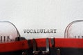 Vocabulary concept view