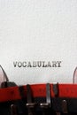 Vocabulary concept view