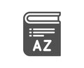 Vocabulary icon. Book glossary sign. Vector