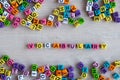 vocabulary, learning language concept from colorful letters