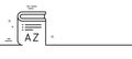 Vocabulary line icon. Book glossary sign. Minimal line pattern banner. Vector