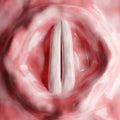 The vocal folds, known as vocal cords, are two folds of muscle and mucosa that extend horizontally in the larynx