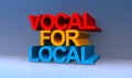 Vocal for local on blue