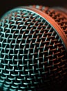Vocal microphone macro Royalty Free Stock Photo