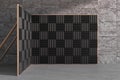 Vocal or Music Recording Room with Dampening Acoustic Foam Panel Walls. 3d Rendering