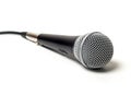 Vocal wired microphone close up Royalty Free Stock Photo