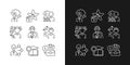 Vocation linear icons set for dark and light mode Royalty Free Stock Photo