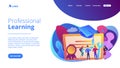 Vocational education concept landing page.