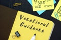 Vocational Guidance sign on the page