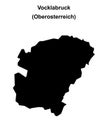 Vocklabruck outline map Royalty Free Stock Photo