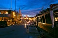 Vodice harbor old wooden ships Royalty Free Stock Photo